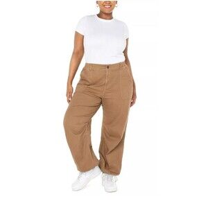 Celebrity Pink Juniors Parachute High‑Rise Pants Cocoa Cream 3X Plus NWT